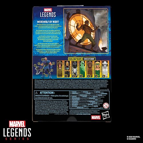 Marvel Legends Werewolf by Night Jack Russell Figura 15 cm | Marvel Legends Figura de acción de 6 pulgadas BAF Verdugo - Hombre lobo de noche