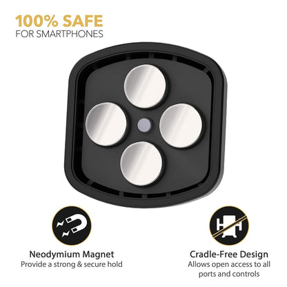 Scosche MM2VP2SR-SP MagicMount Pro FreeFlow - Soporte magnético para teléfono de Automóvil, Soporte magnético Fuerte para iPhone y Android, Soporte magnético Seguro para teléfono Celular, Soporte