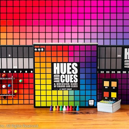 USAopoly PA135-725-002000-04 Tonos y Tacos, Juego de adivinación de Colores Vibrantes, para la Noche de Juegos Familiares, Conecta Pistas y Colores Juntos, 480 Cuadrados de Colores para adivinar