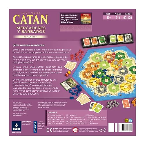 Catan: Mercaderes y Bárbaros en Español, Juego de Mesa, Devir