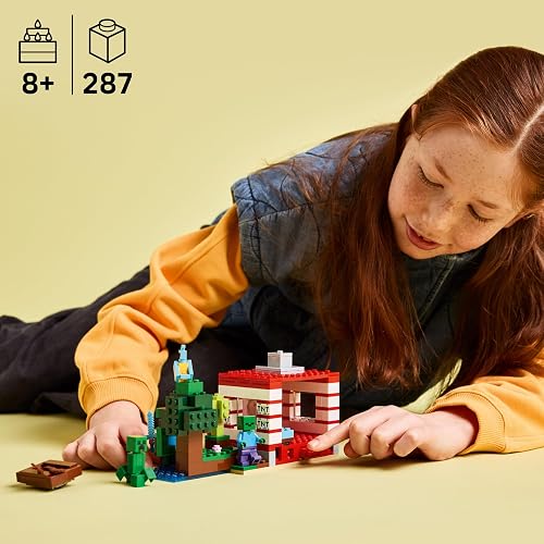 Lego Minecraft La Casa-Dinamita de la Jungla Juguete de Construcción Coleccionable, Decoración Creativa, Juego de Aventuras, Regalo para Niñas y Niños de 8 Años en Adelante 21275