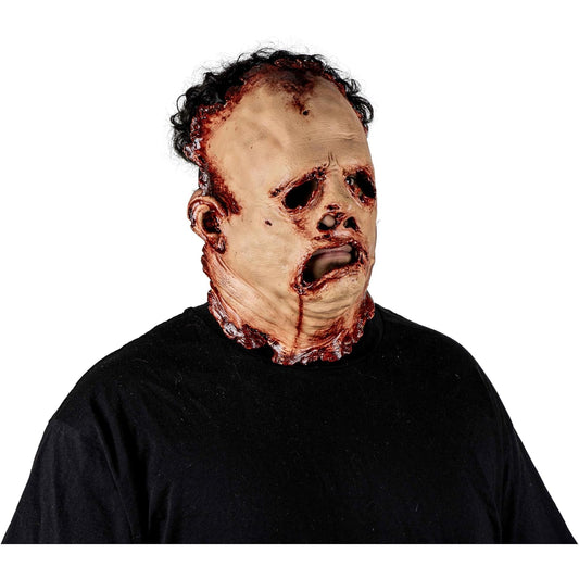 REV Máscara Látex Leatherface 2022, Licencia Oficial The Texas Chain Saw Massacre, Máscara Facial Unitalla, Disfraz Realista de Halloween, Cosplay y Fiestas