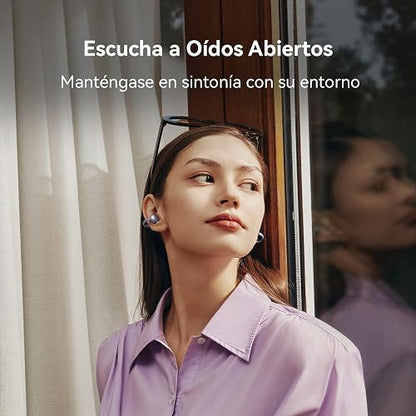 HUAWEI FreeClip, Audífono Inalámbricos, iOS y Android, Oro Rosa | Diseño estético Innovador, hasta 36h de Batería, Cancelación de Ruido en Llamadas por IA, Resistencia IP54