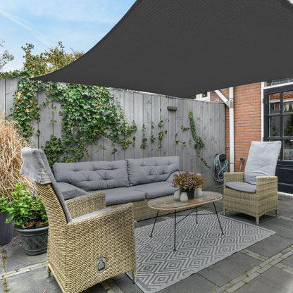 AsterOutdoor - Toldo rectangular de 6 x 10 pies, con bloqueo UV para patio, patio, césped, jardín, actividades al aire última intervensión, grafito