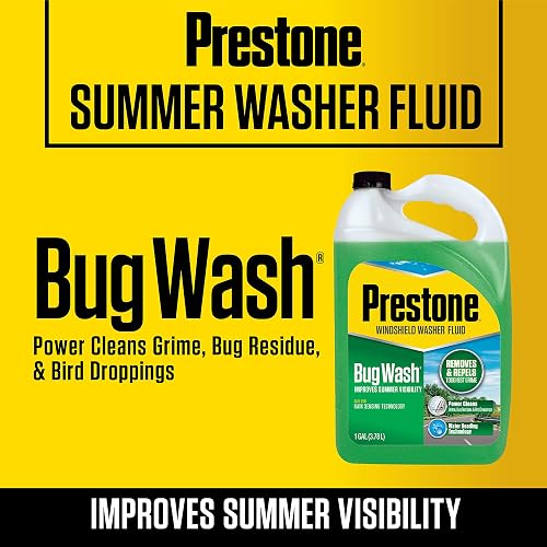Prestone Bug Wash Liquido Limpiador de Parabrisas AS657, 1 Galon