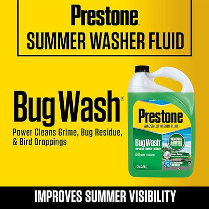 Prestone Bug Wash Liquido Limpiador de Parabrisas AS657, 1 Galon