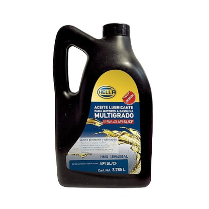 Hella Aceite para Motor a Gasolina 15W40, Garrafa de 3.78 L