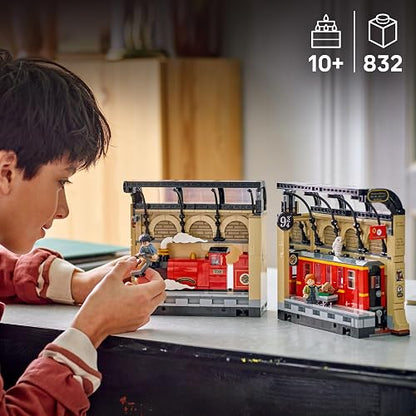 LEGO Harry Potter Rincón Entre Libros: Expreso de Hogwarts Mágico Juguete, Sujetalibros Construible, Adorno Personalizable, Divertido Set Coleccionable, Regalo para Niños 76450