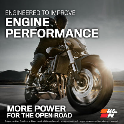 K&N Filtro de aire del motor: alto rendimiento, filtro de aire Powersport: compatible con YAMAHA 2006-2017 (XV1900, Midnight Star, XV19C, Raider, Bullet Cowl, Roadliner S, Stratoliner Deluxe, SCL, Midnight) YA-1906
