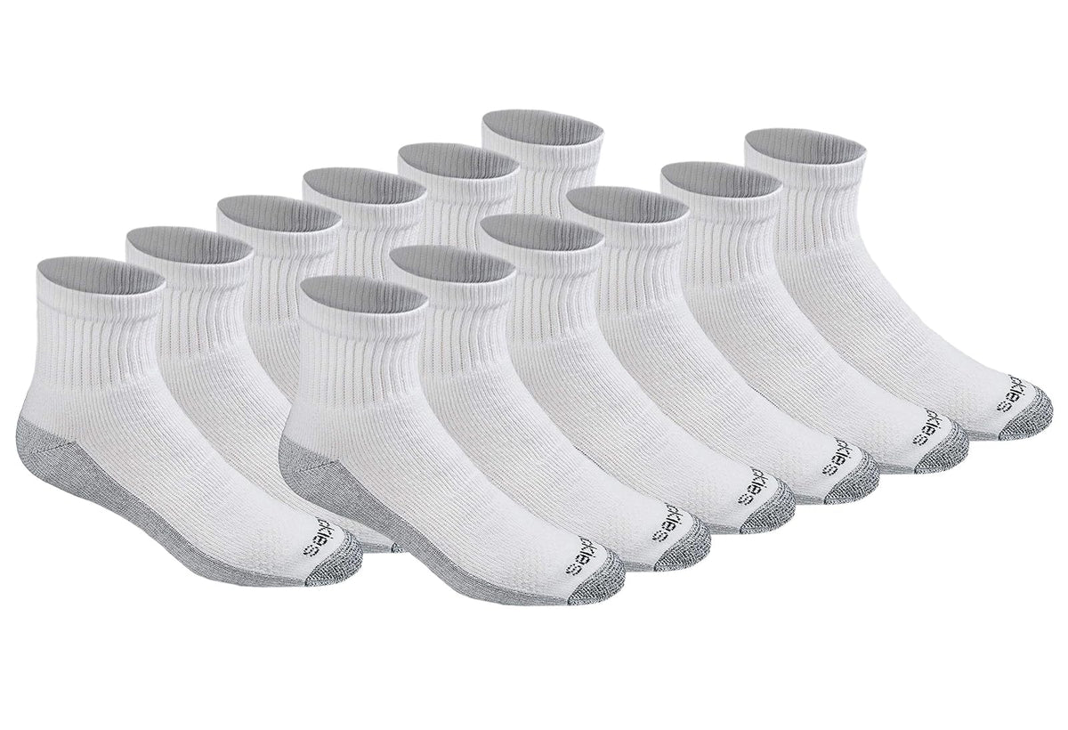 Dickies Calcetines Dri-Tech Control de Humedad para Hombre - G - Blanco (12 pares).