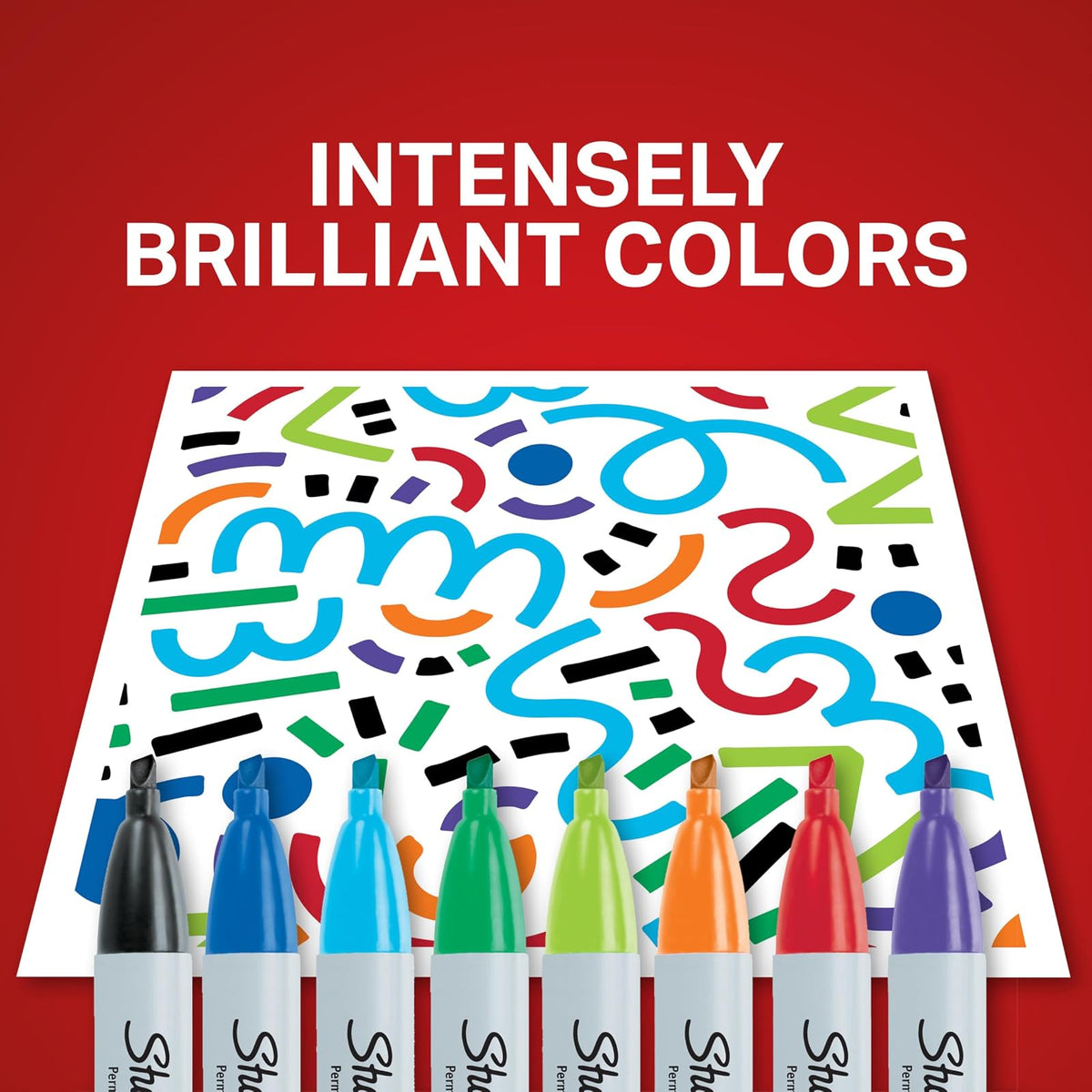 Sharpie Permanent Markers, Broad, Chisel Tip, 8-Pack, Assorted (38250PP)