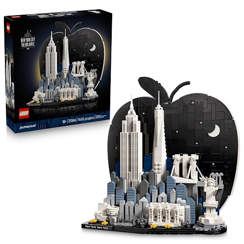 Lego Architecture Ciudad de Nueva York: La Gran Manzana – Set con la Estatua de la Libertad – Objeto de Decoración para Mayores de 18 Años – Idea de Regalo para Viajeros – 21066
