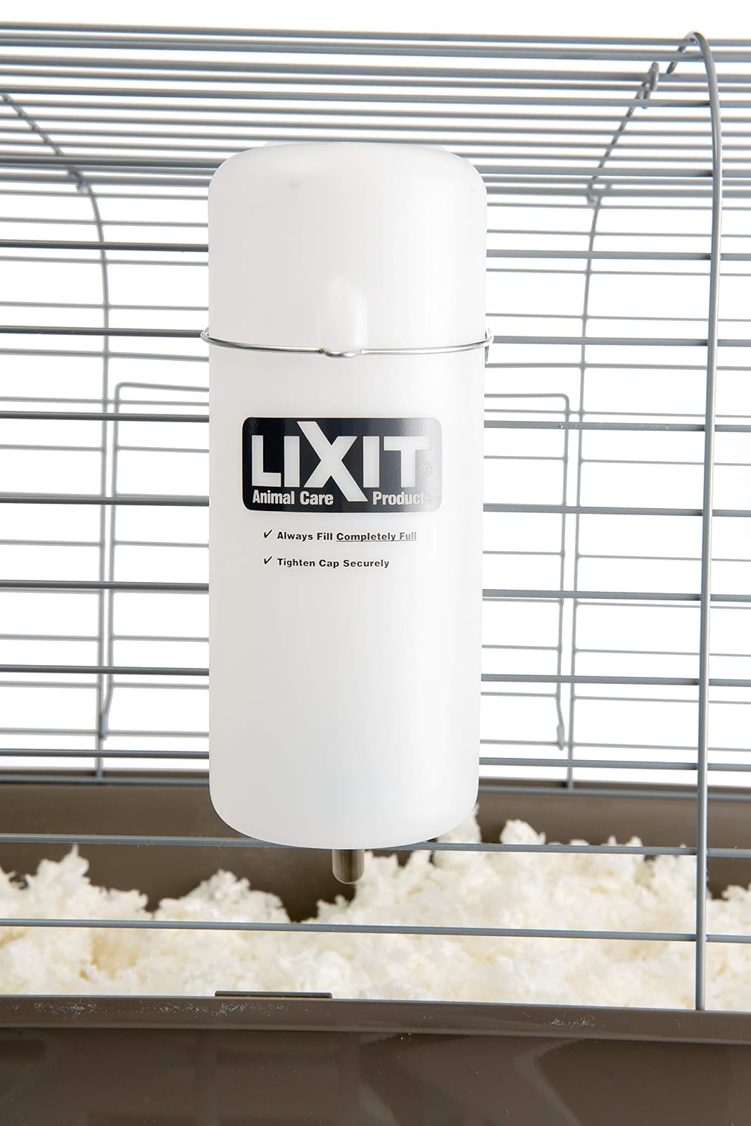 Lixit Botellas de Agua de Boca Ancha sin BPA con gráficos Coloridos para cobayas, Ratas, Chinchillas y Otros Animales pequeños. (32 onzas, translúcido), WBF32