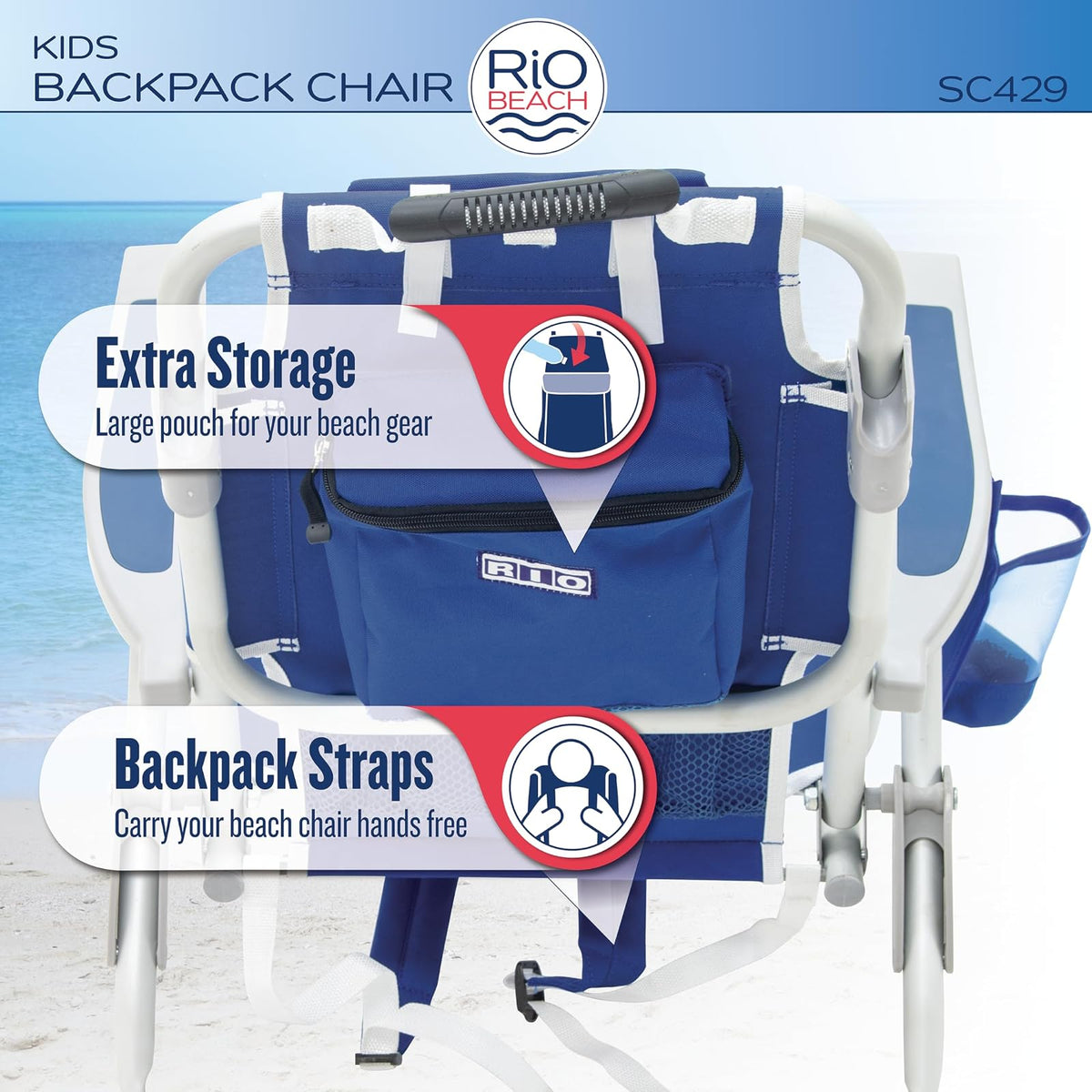 Rio Beach - Mochila Plegable de 5 Posiciones para niños