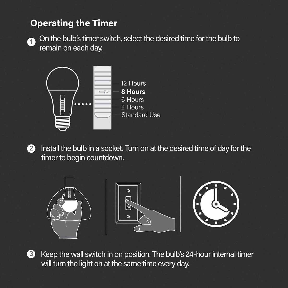 Temporizador LED A19 800L 2CCT