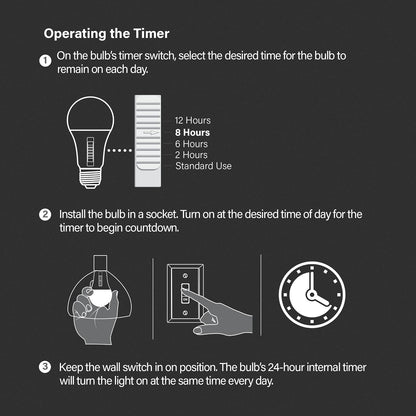 Temporizador LED A19 800L 2CCT