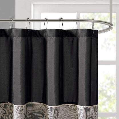 Madison Park MP70-845 Shower Curtain, Black
