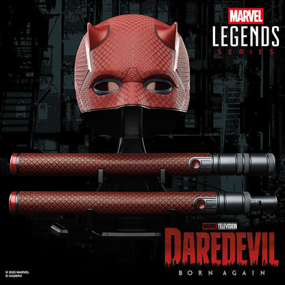 Marvel Legends Series, Daredevil: Born Again, Mascara Premium para Juego de rol y bastón de Combate