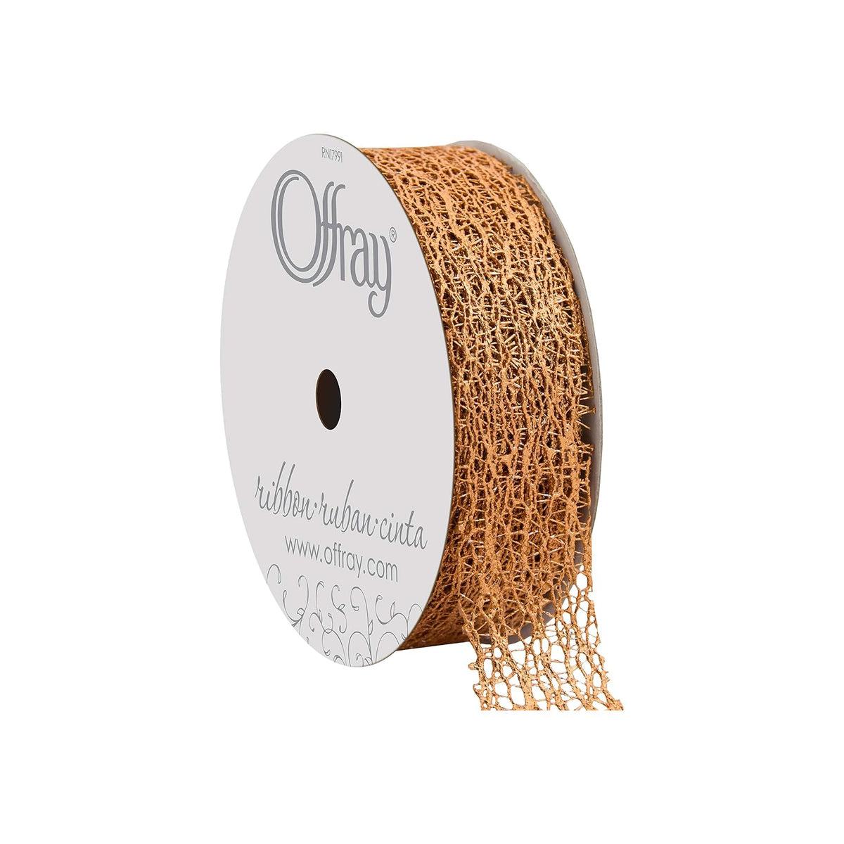 Offray Cinta metálica para Manualidades, Cobre, 1