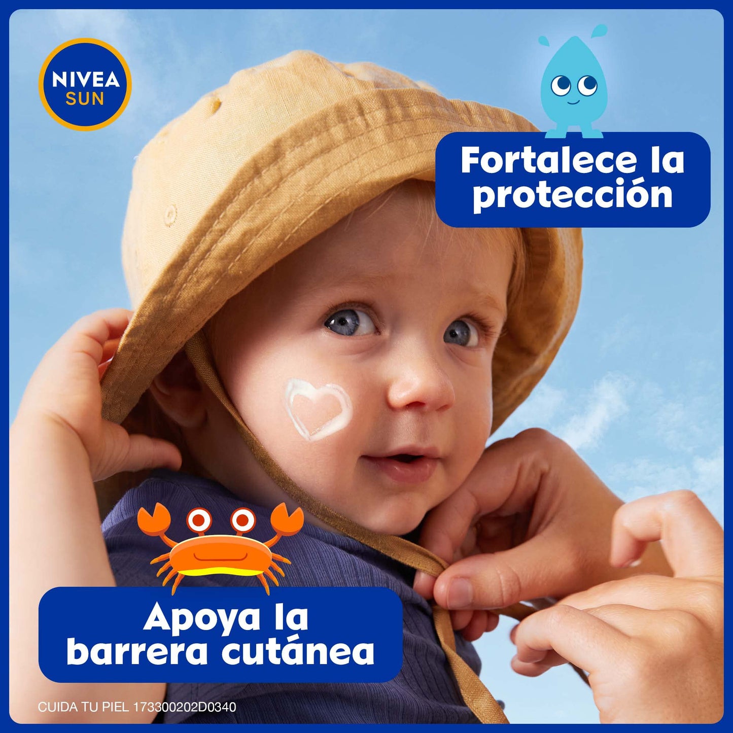 NIVEA SUN KIDS Protector Solar Corporal Protect & Sensitive (200 ml), Loción Solar en Spray No Grasosa ni Pegajosa Ideal para la Piel Sensible de los Niños Fps 50+ Resistente al Agua