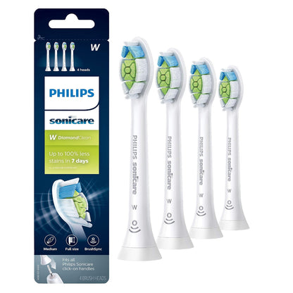Philips Sonicare DiamondClean Cabezales de Repuesto para Cepillo Eléctrico - White - 4 Unidad (Paquete de 1)