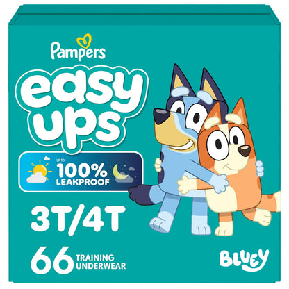 Pampers Easy Ups Pañal Entrenamiento Talla 4T-5T, 86 Piezas - Talla 3T-4T (66 Unidad) - 66.0