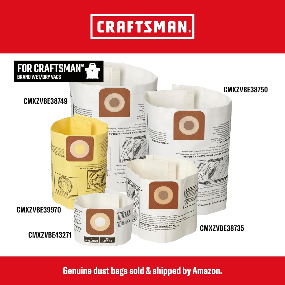 Se adapta a bolsas de polvo Craftsman