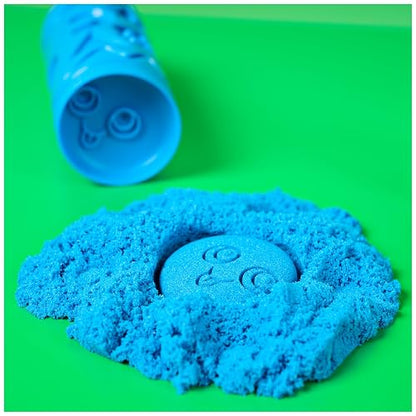 Kinetic Sand, set de ceras Stamp N' Roll con 340 g de arena morada, verde, azul y roja, juguetes para niños pequeños, juguetes de manualidades para niños y niñas a partir de 3 años