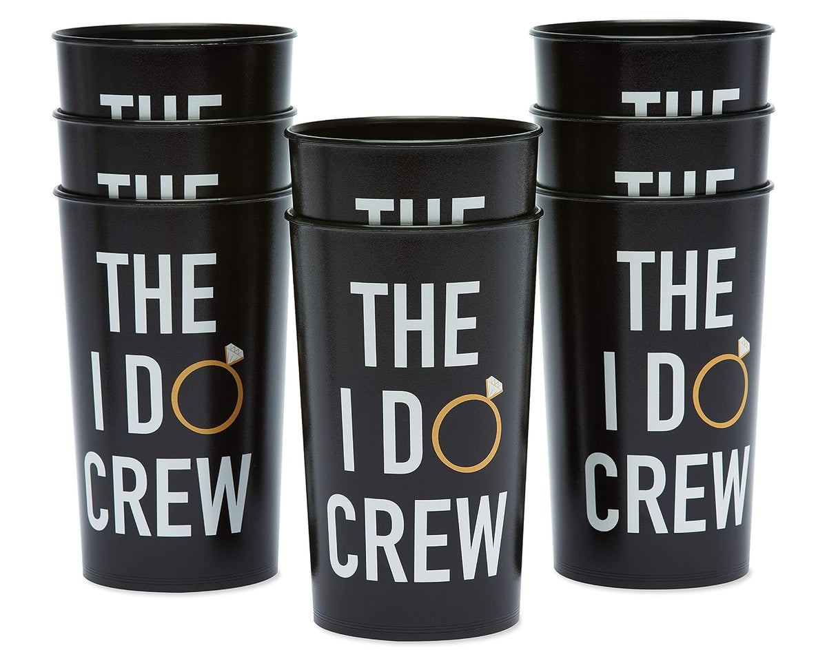 American Greetings Suministros para despedidas de soltera, I Do Crew 22 onzas, tazas (8 unidades)