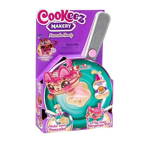 Cookeez Makery - Peluche Interactivo Sorpresa Pancake Treatz, panqueque con Aroma, Sonidos y reacciones, Juguete para niños y niñas