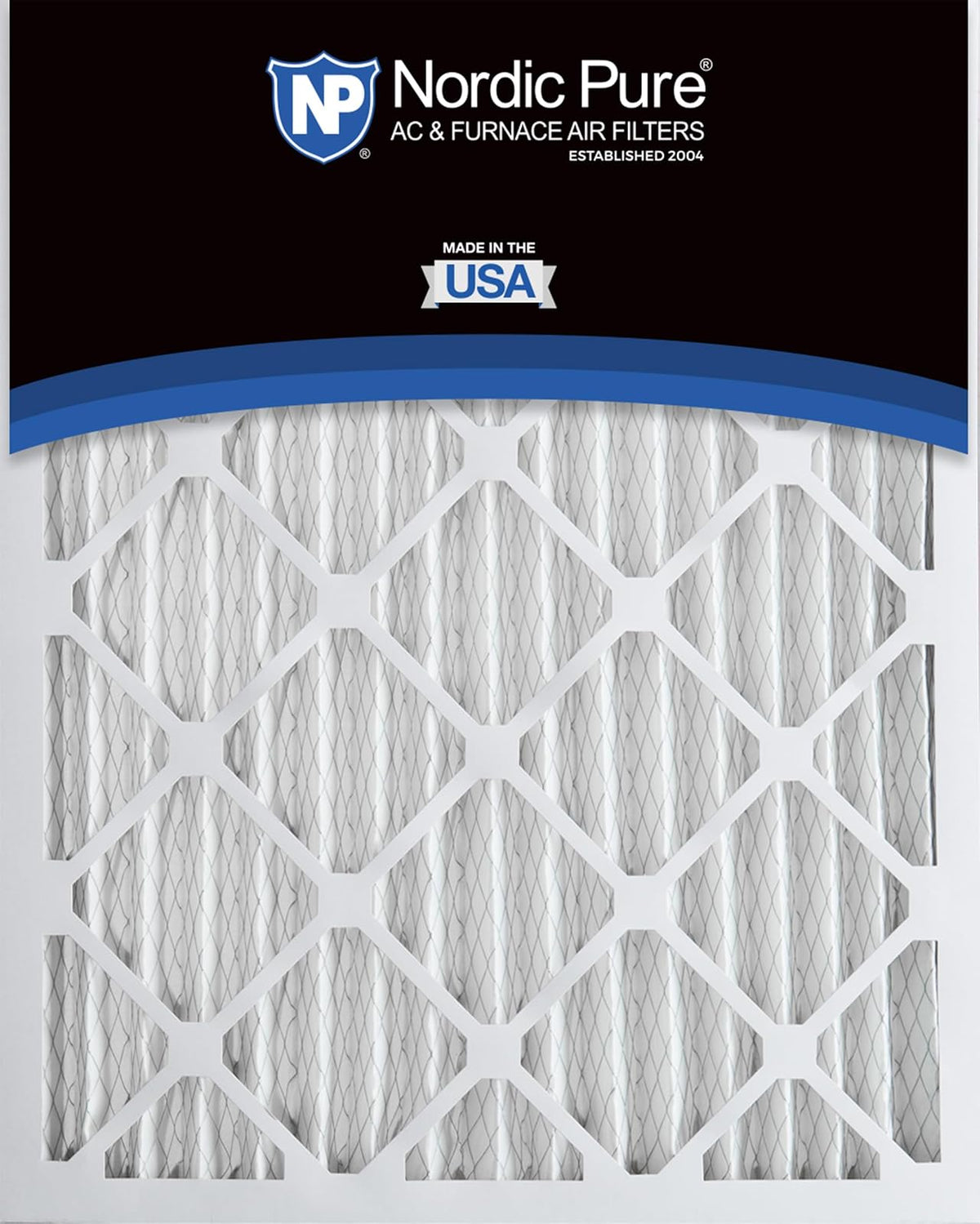Nordic Pure 16x25x2M8 3 MERV 8 Pleated AC Furnace Air Filter, 16x25x2, Box of 3