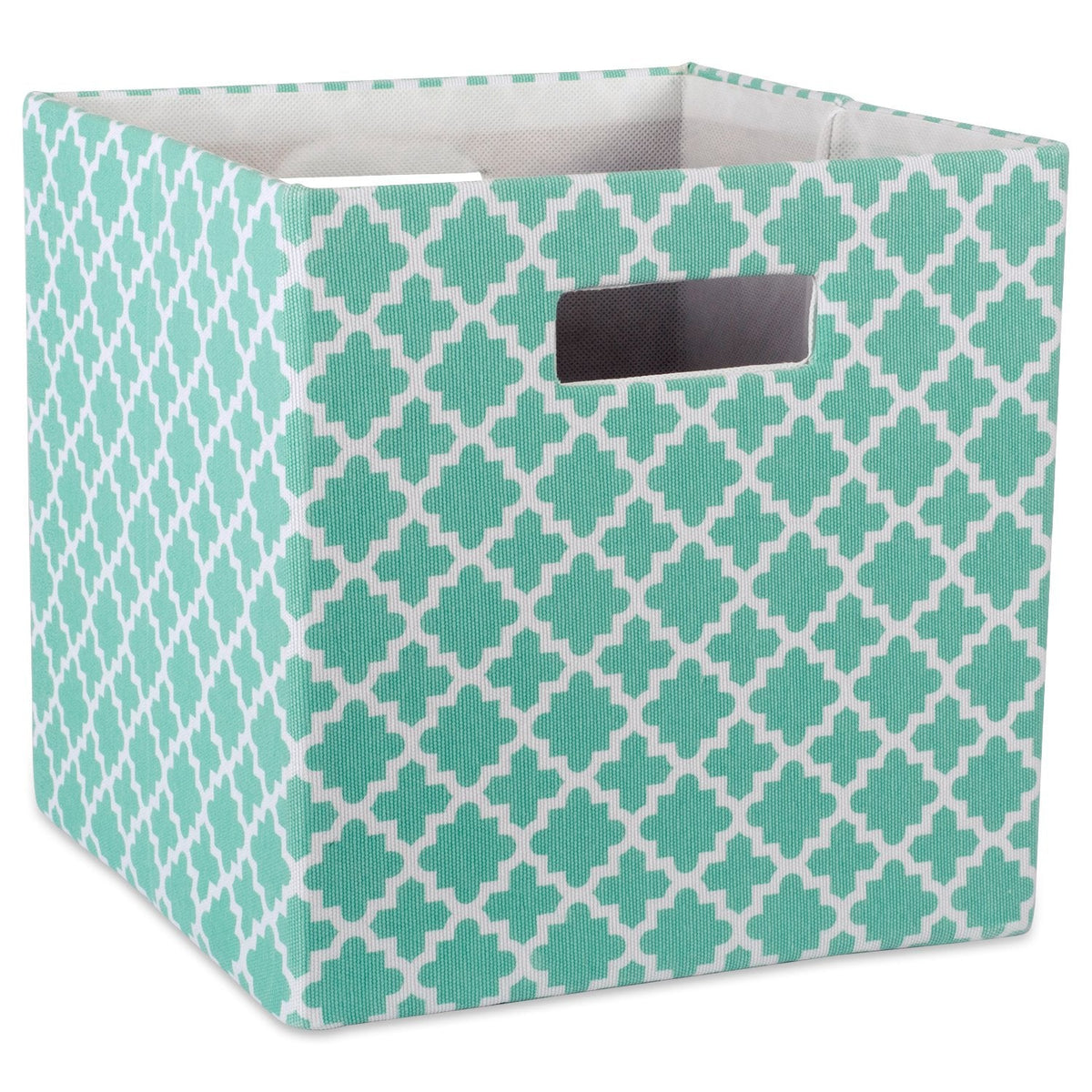 DII Cubo reticulado de poliéster, Aguamarina, (Lattice Aqua), 11" Small Cube, 1, 1 - CH - Aqua