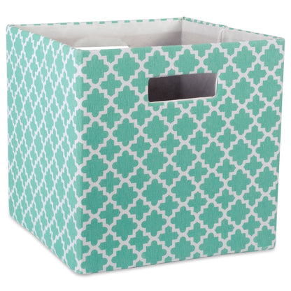 DII Cubo reticulado de poliéster, Aguamarina, (Lattice Aqua), 11" Small Cube, 1, 1 - CH - Aqua
