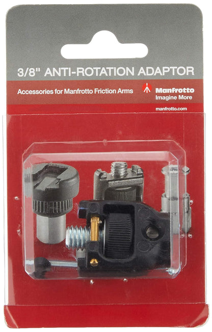 Manfrotto 244ADPT38AR - Adaptador antirotación (negro)