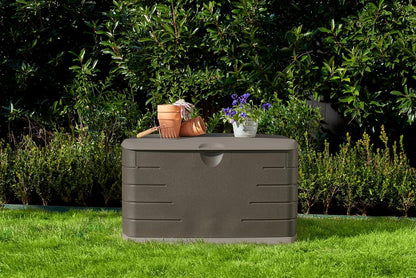 Caja de Hule para Cubiertas, 10 Ft³ Deck Box with Seat, Olive/Sandstone, Mediano