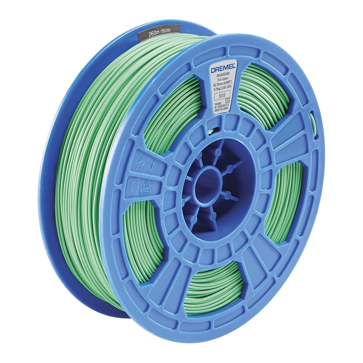 Dremel DigiLab Filamento PLA para Impresora 3D, 1.75 mm, 0.75 kg - Verde - Filamento para impresora