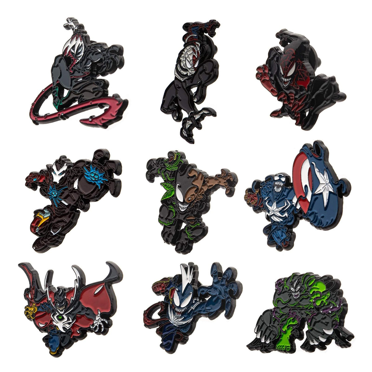 Marvel Producto Oficial de 9 Personajes venomizados Masculinos/héroes de edición Limitada a Base de Metal y esmaltado. (Exclusivo de ).