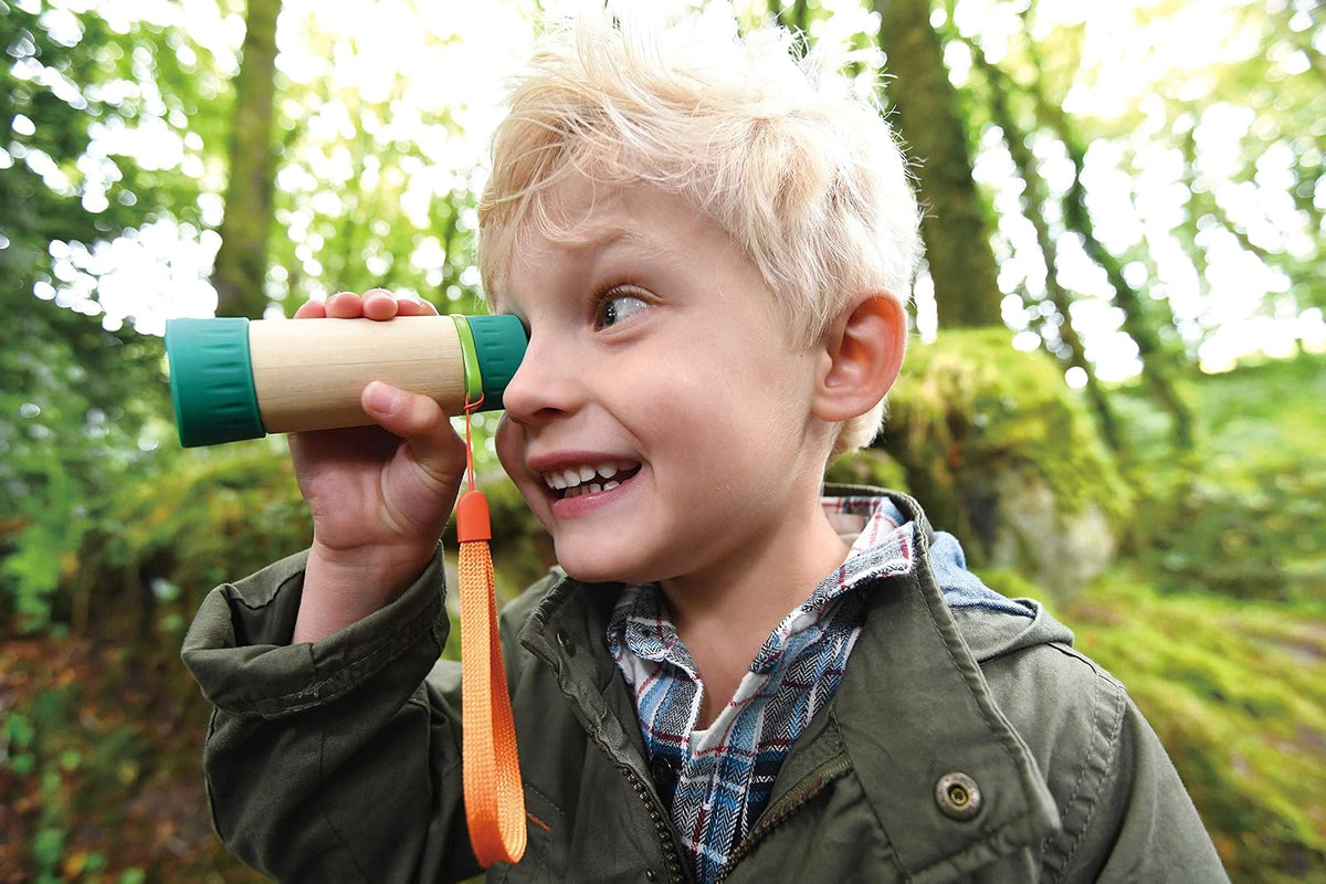 Hape - Telescopio Ajustable | Equipo espía de bambú para niños con Aumento 8X