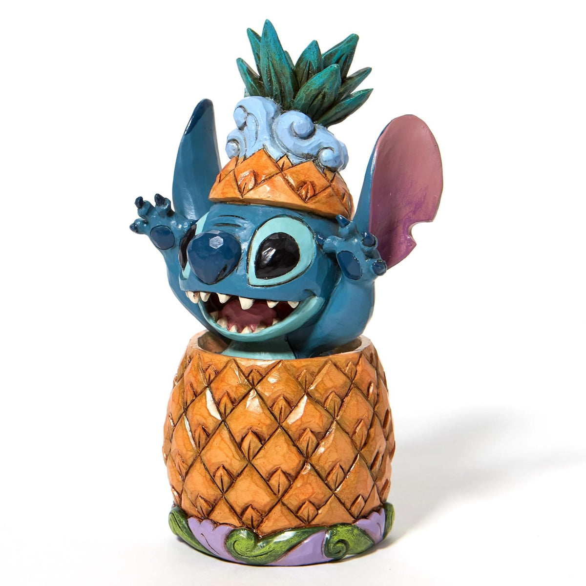 Enesco Jim Shore Disney Traditions Lilo and Stitch Figura de piña, 5.75 Pulgadas, Multicolor