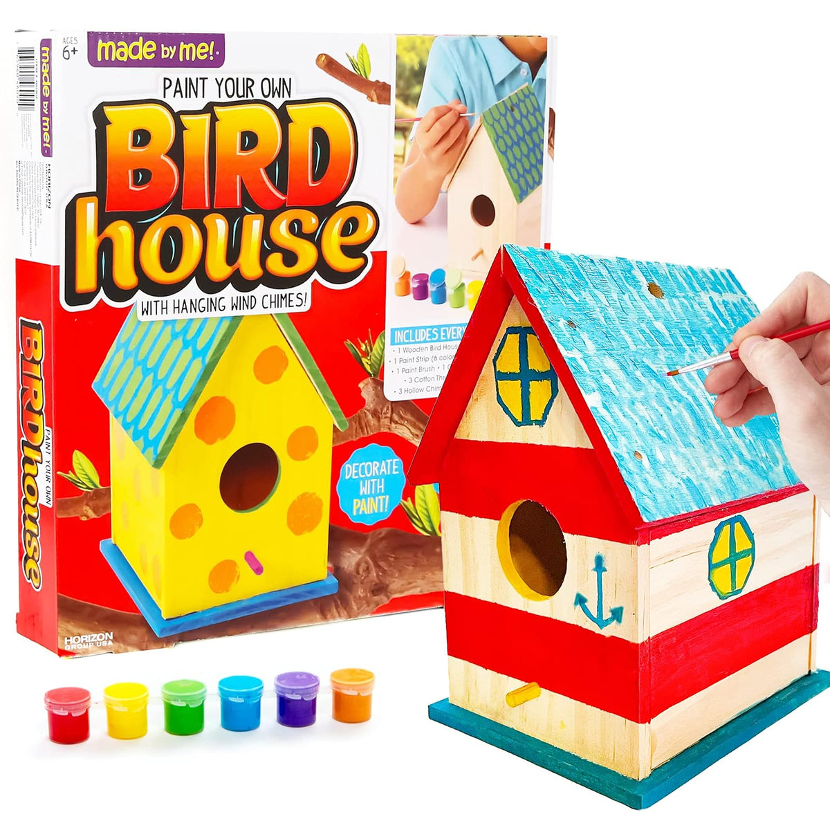 Made By Me Bird House With Wind Chime by Horizon Group USA