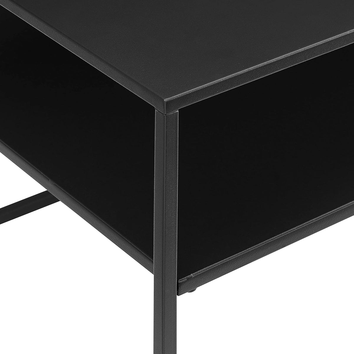Crosley Furniture Braxton - Mesa Consola con Estante de Almacenamiento para Pasillo, Entrada o Sala de Estar, Color Negro Mate