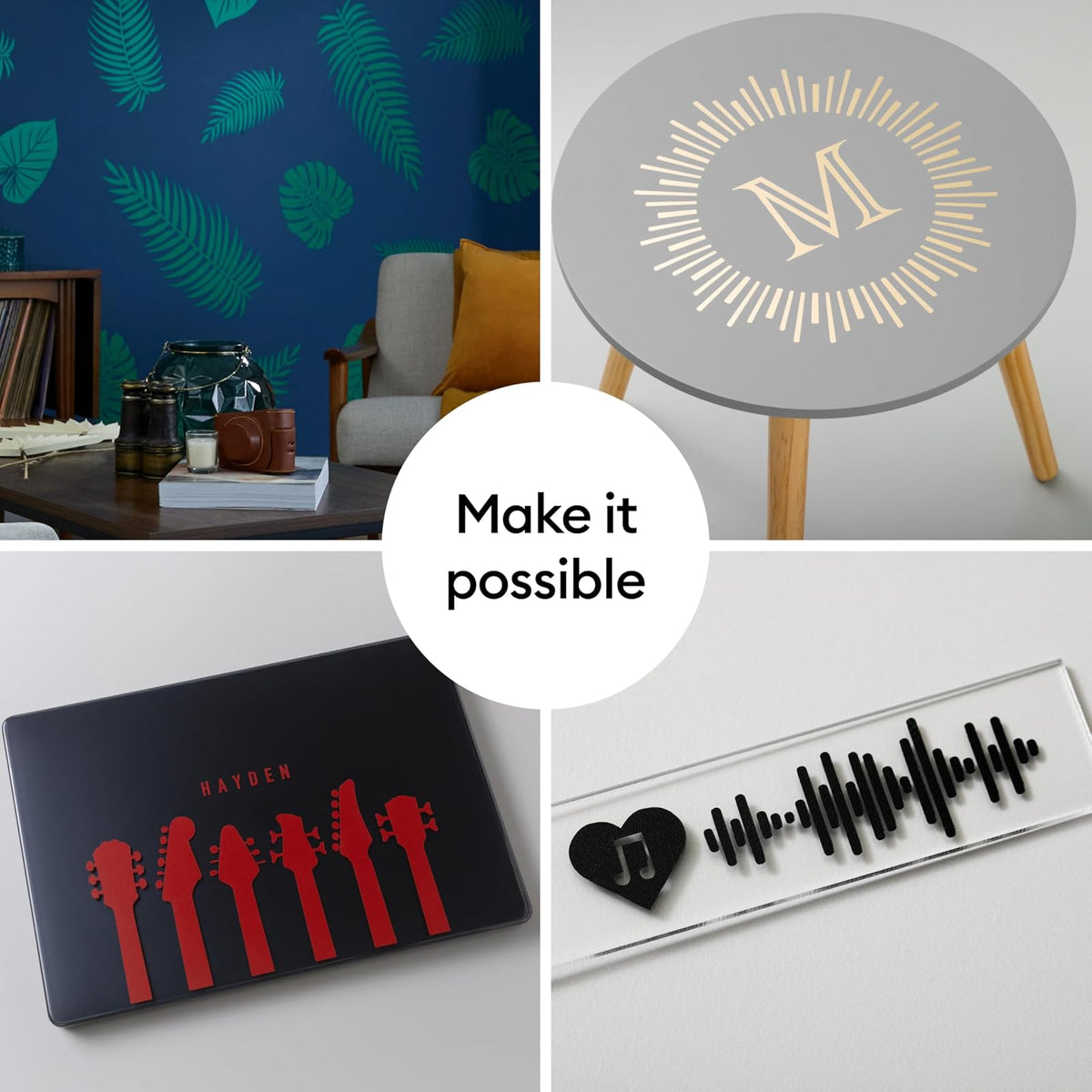 Cricut® Value - Vinilo extraíble, color negro (12 x 10 pies)