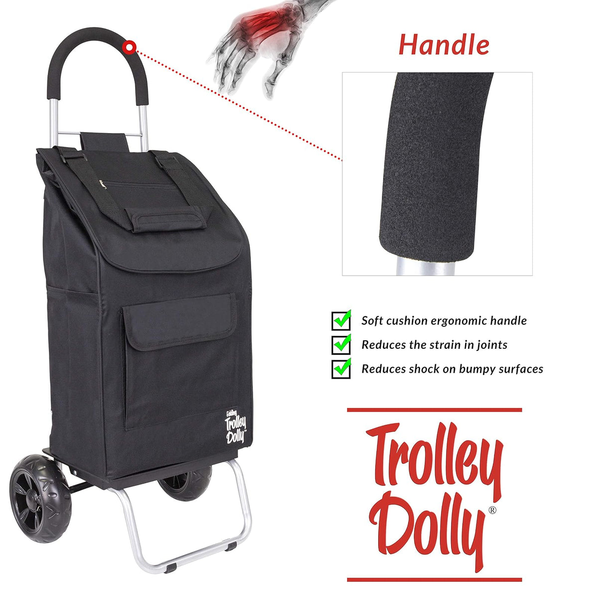 dbest products - Carrito para las compras Dolly, color negro