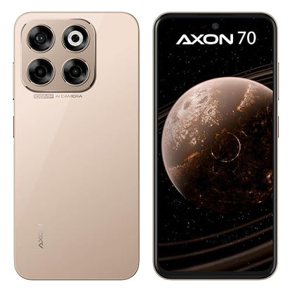 Celular ZTE Axon 70, 6.7” 120Hz, Cámara 108MP y 256GB+16GB RAM (6GB + 10GB dimámica), Batería 5000mAh, Dorado