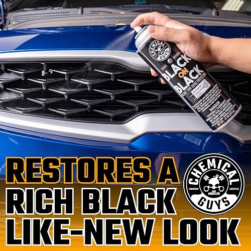 Chemical Guys Black on Black Acondicionador y Protector Exterior en Aerosol para Acabados Negros, 11 oz