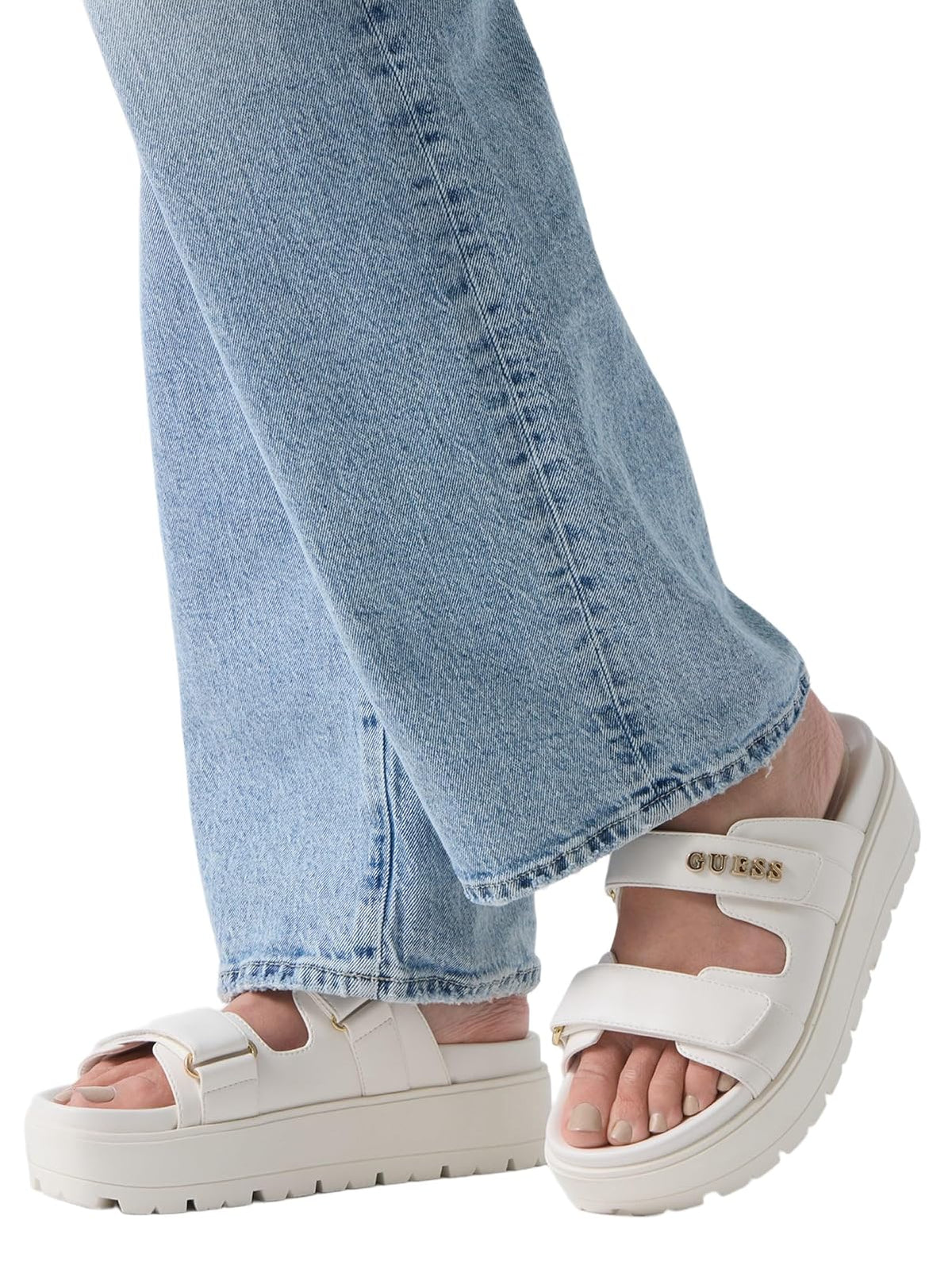 GUESS Faxon Sandalia para mujer | Sandalias casuales