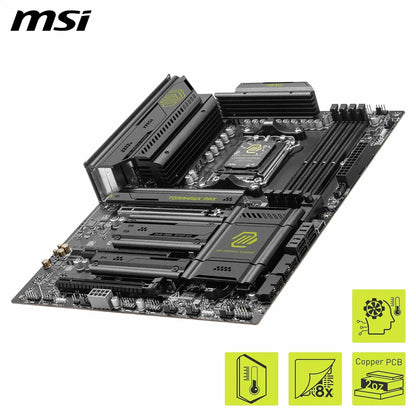 MSI MAG B850 Tomahawk MAX WiFi V1 Motherboard, ATX - Compatible con procesadores AMD Ryzen 9000/8000 / 7000, AM5-80A SPS VRM, DDR5 Memory Boost 8400+ MT/s (OC), PCIe 5.0 x16, M.2 Gen5, Wi-Fi 7, 5G LAN
