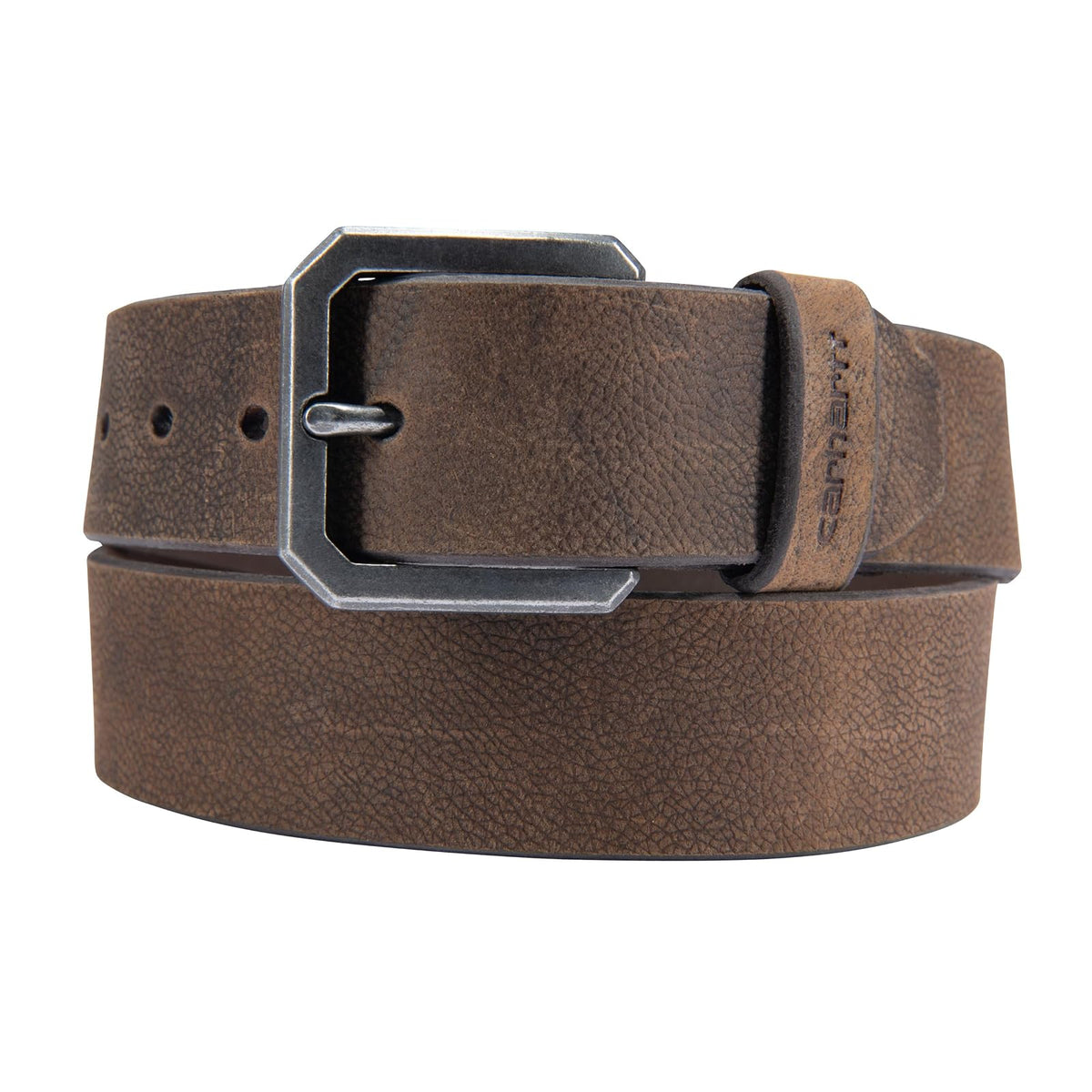 Carhartt Durable Full Grain Saddle Leather Classic Belts, W/Rugged Antique Nickle Hardware Cinturones clásicos de piel para silla de montar Hombre - 42 - Marrón oscuro
