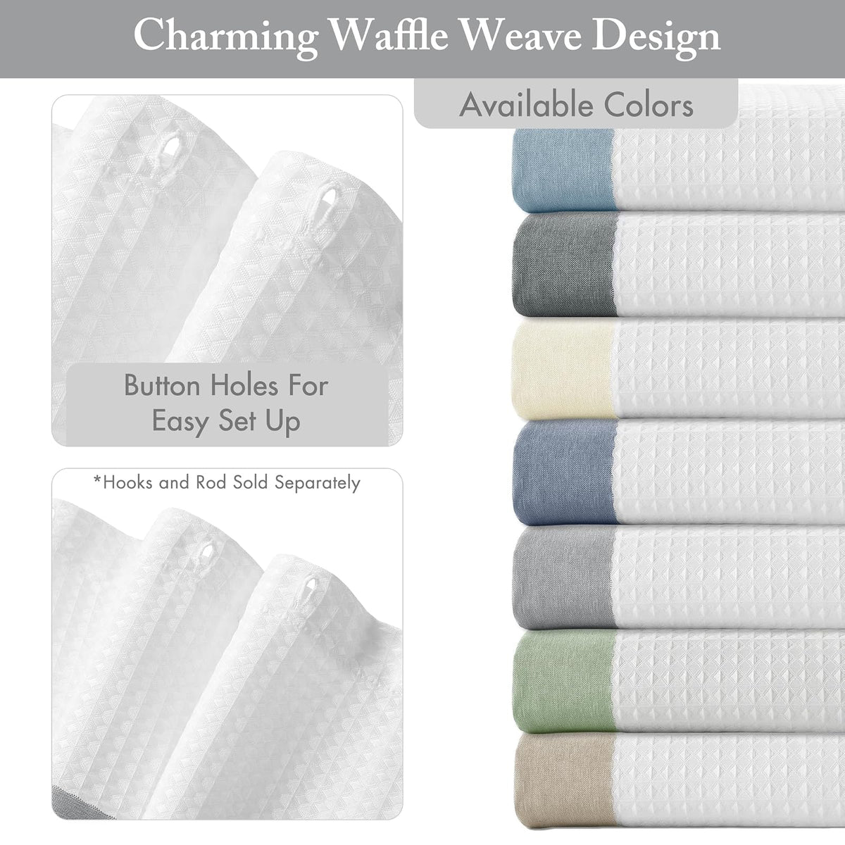 Madison Park – SPA Waffle Ducha, Gris, Gris, 72x72, 1