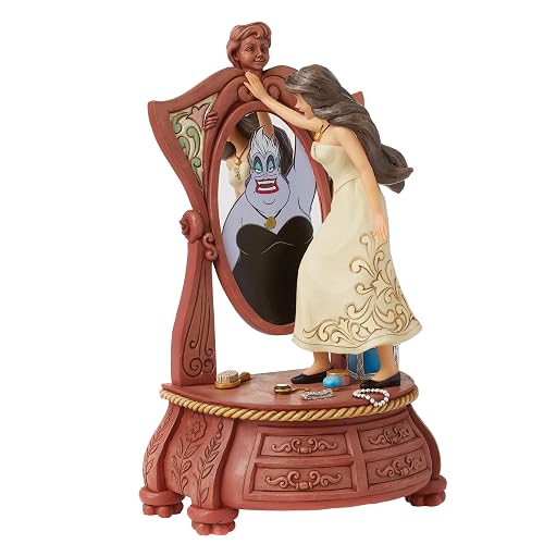 Enesco Disney Traditions by Jim Shore - Figura de escena de cambiador de la sirenita Ursula as como Vanessa, resina de piedra, pintada a mano, cifras coleccionables, de villano de Disney, bruja de mar